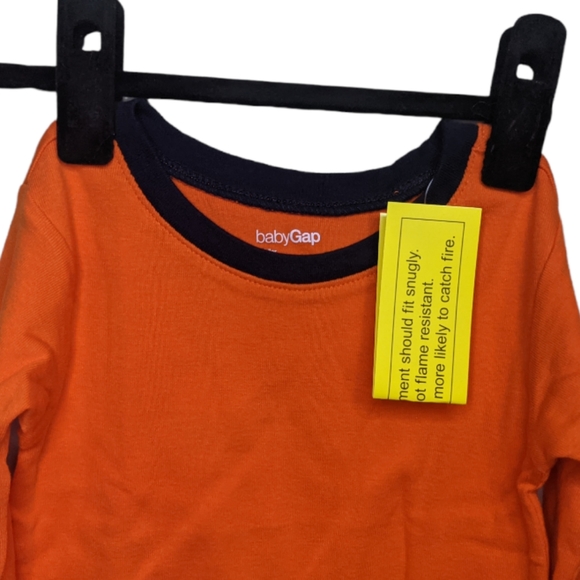 NWT BabyGap Boy's Orange Long Sleeve Shirt 🚗✨ - Picture 4 of 10